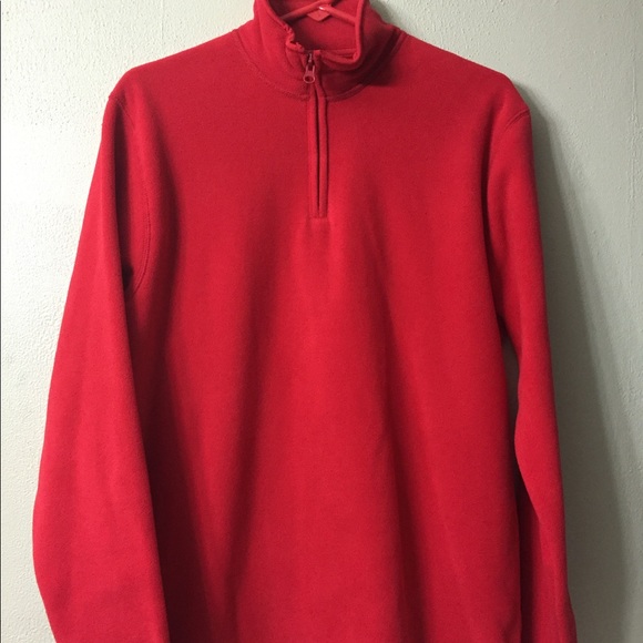 Old Navy Other - Fleece Red Pullover Warm Quarter Zip Medium